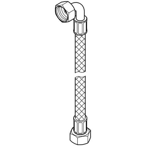 Grohe Anschlussschlauch chrom für Einhandmischer 48019000