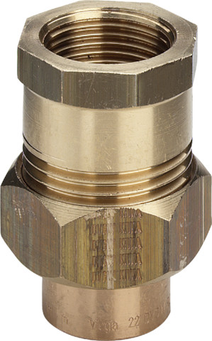 Viega Rohrverschraubung Rotguss 94330G flachdichtend in 18mm x Rp1/2 120856