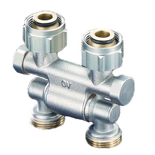 Oventrop Absperrverschraubung ZB "Multiflex F", schwenkbar, 3/4"ÜMx3/4"AG 1015711