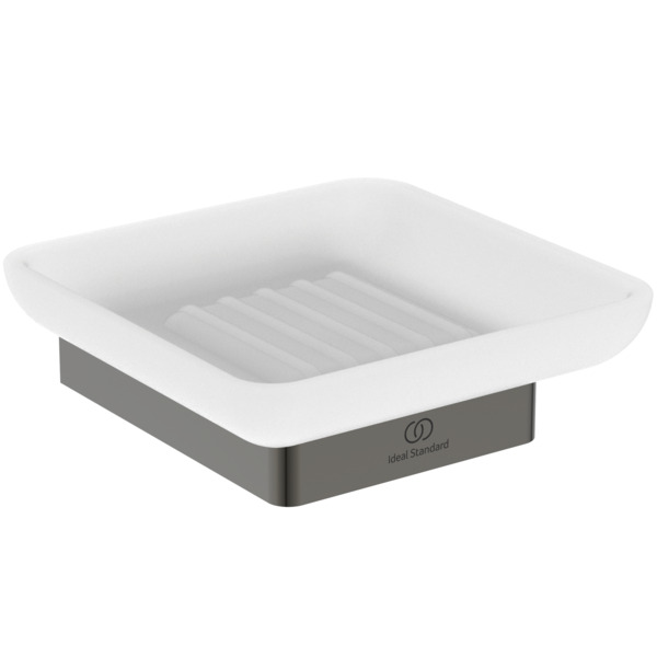 Ideal Standard Seifenschale Conca Cube, eckig, grau metallic T4508A5