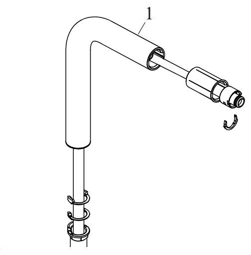 Hansgrohe Auslauf Spültischmischer M54 chrom 93749000