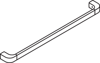 HEWI Badetuchhalter, Metall, Achsmaß 600mm, weiß tiefmatt 800.30.11260 DX