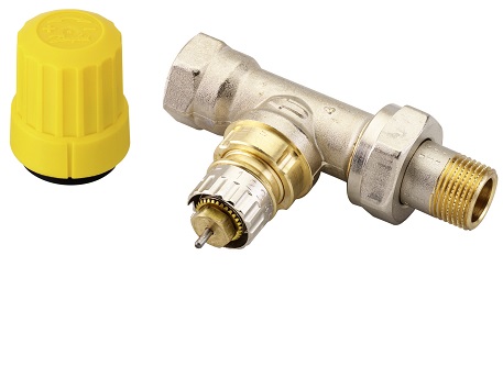 Danfoss Ventilgehäuse RA-UR 10 R 3/8, Durchgang, matt vernickelt 013G3298