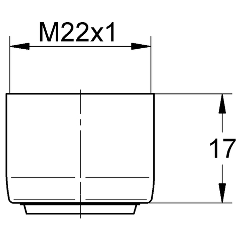 Eichelberg Mousseur XtraClean Innengewinde M 22 x 1 chrom 44043726