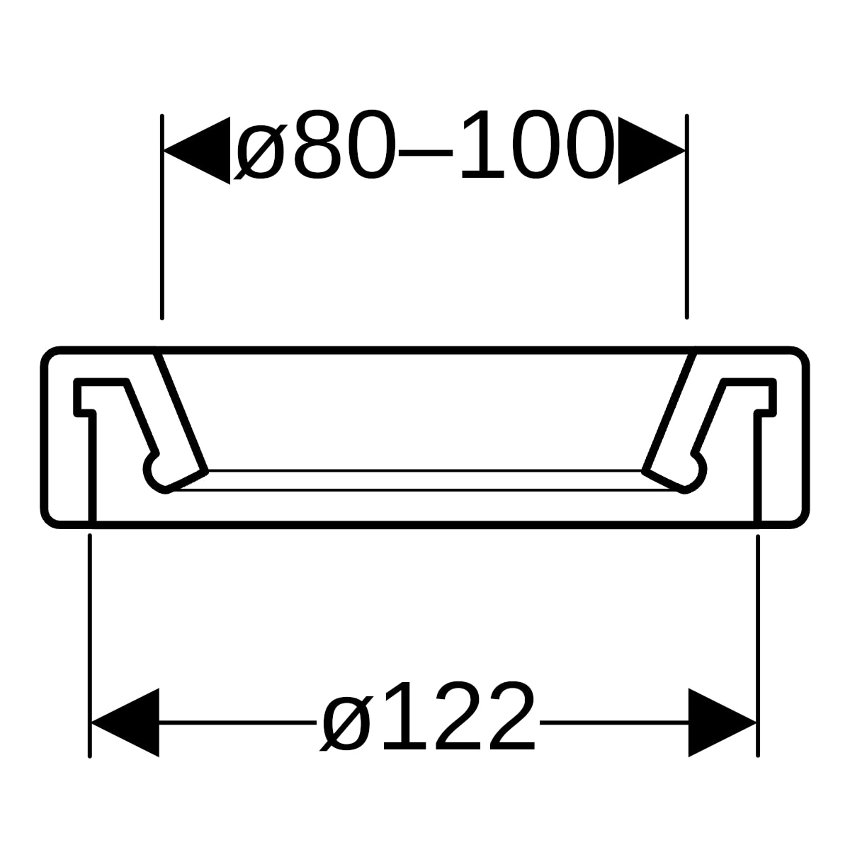 Geberit Manschette EPDM für d122 152.424.00.1