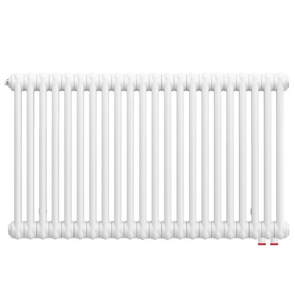 Arbonia Ventil-Röhrenradiator Standard 6-Säuler H: 75 L: 135cm, Modell 6075, weiß, 30 Glieder