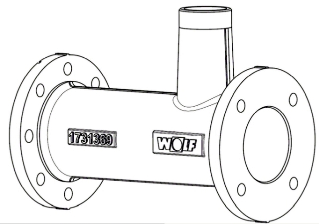 Wolf Anschlussrohr DN100 für MGK-2 800-1000 173136999