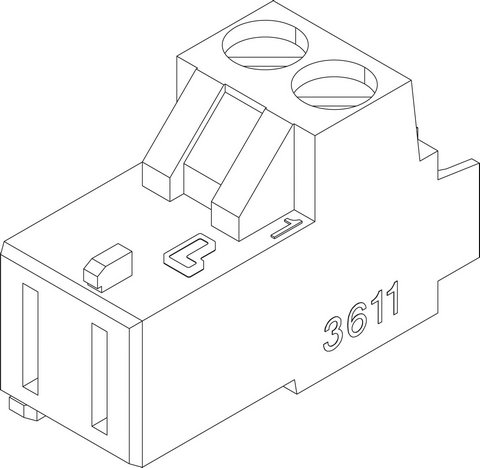 Bosch / Buderus Anschlussklemme 2-pol SI orange 8718598882