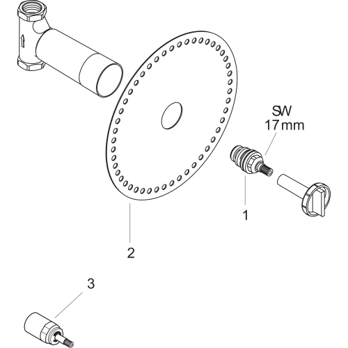 Hansgrohe Grundkörper Unterputz-Ventil Spindel DN15 15973180