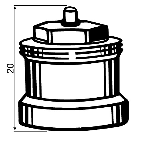 Heimeier Spindelverlängerung 20mm für Thermostat-Ventilunterteile 2201-20.700