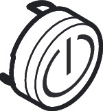 Hansgrohe Druckknopf Symbol ON/OFF schwarz 92579610