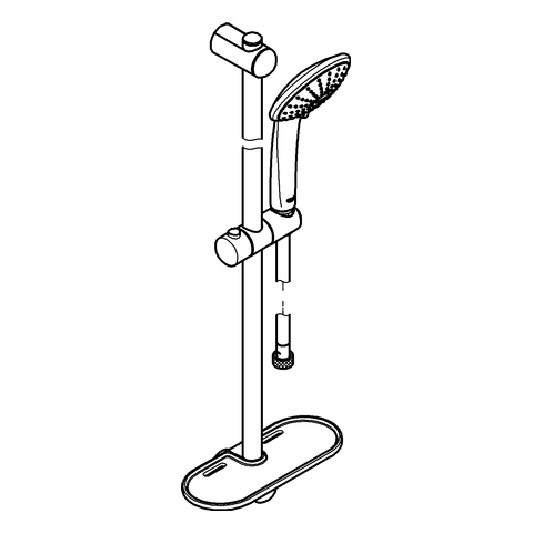 Grohe Brausegarnitur Euphoria 110 Mono 600mm mit Seifenschale chrom 27266001