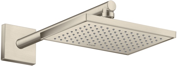 Hansgrohe Brausearm DN15 390mm eckig Axor ShowerSolutions brushed nickel 26436820