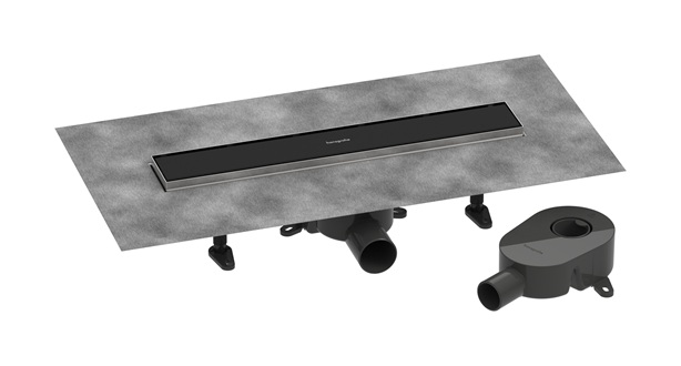 Hansgrohe Komplettset DR RainDrain Go 500 rückseitig befliesbar für Standard-/flache Installation, schwarzmatt 56270670