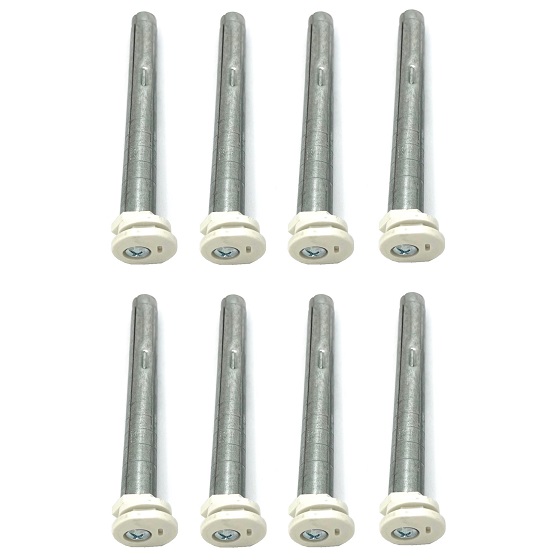 Zehnder Set BKE, 8x BKE 160mm verzinkt, Kunststoff weiß 766832