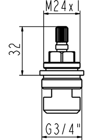 Ideal Standard JADO Keramikoberteil G3/4, rechtsschließend H960001NU