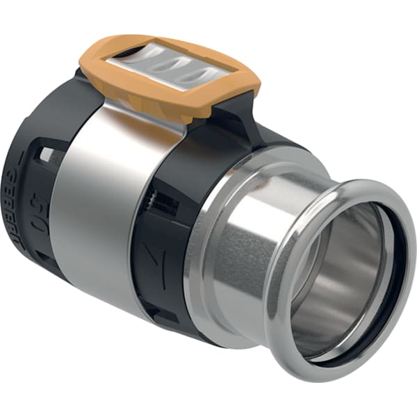 Geberit FlowFit Übergang auf Geberit Mapress mit Pressmuffe, edelstahl, d63-d54 620.339.00.1