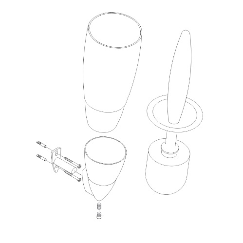 Hansgrohe Axor WC-Bürstenglas Azzur 41195000