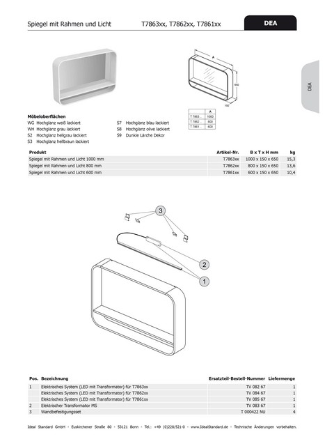 Ideal Standard Trafo MS DEA TV08367