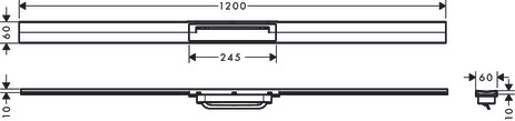 Hansgrohe RainDrain Flex Duschrinne 1200mm kürzbar, Fertigset zur freien Montage gebürstet edelstahl 56047800