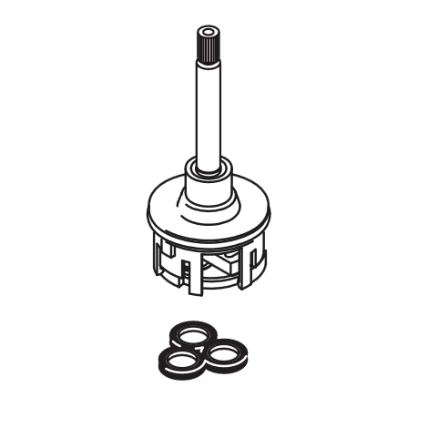 Hansgrohe Einsatz komplett 2-Loch Wannenrandtermostat 92371000