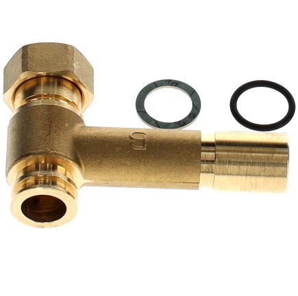 Bosch / Buderus Rücklauf T-Stück für GB122-24K (G25), für 3-Wege-Ventil Kombi 7099125