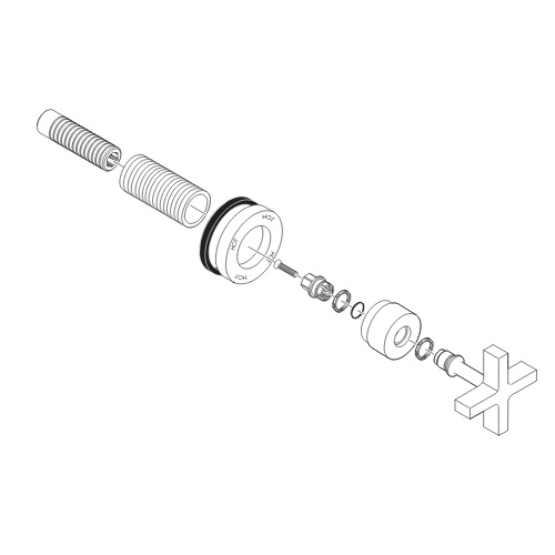 Hansgrohe Rosette Axor Citterio 3-Loch Waschtischarmatur warm chrom Wandmodell 96755000
