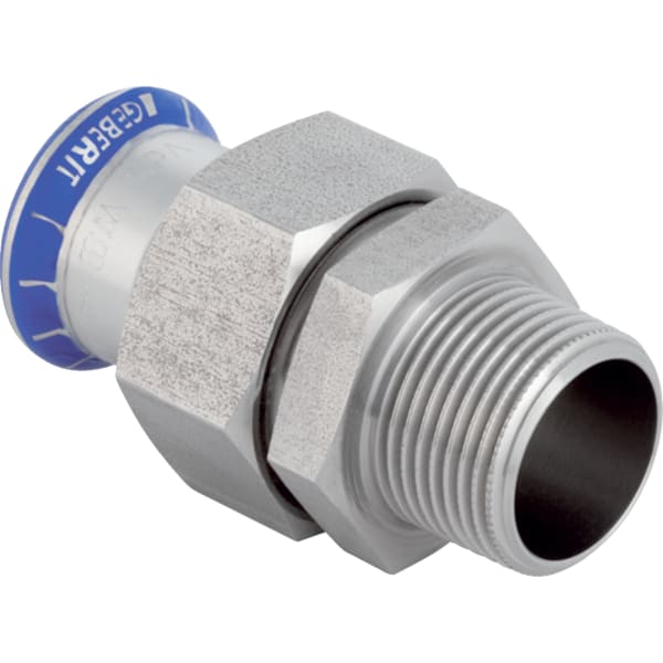 Geberit Mapress Edelstahl Übergangsverschraubung mit AG ÜM (LABS-frei) d54-R2 85370