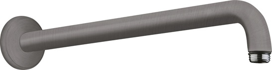 Hansgrohe Brausearm DN15 389mm Ausladung 90 Grad brushed black chrom ohne Kugelgelenk 27413340