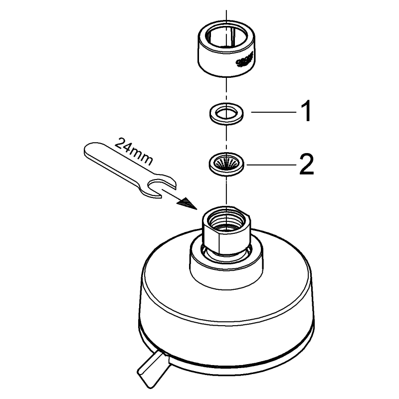 Grohe Kopfbrause Tempesta C 100 4 Strahlarten 9,5 l/min chrom 27591001
