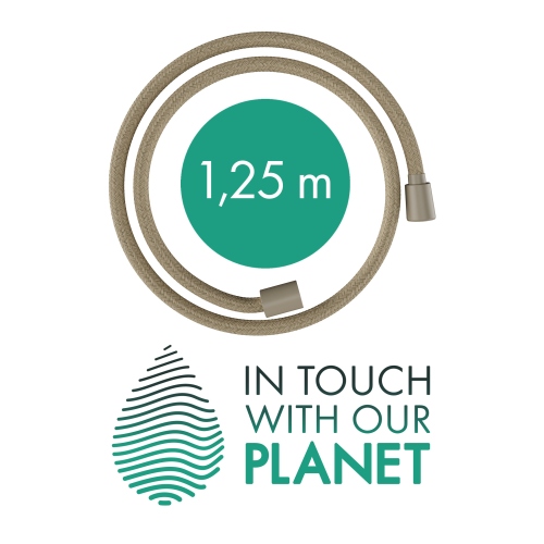 Hansgrohe Textilbrauseschlauch Designflex Planet Edition 1250mm Sand recycelt 28221210