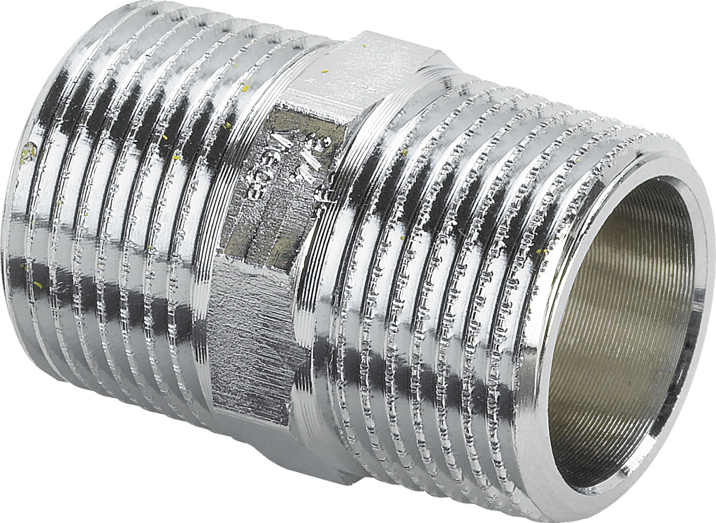 Viega Doppelnippel Rotguss 3280 in R3/4 verchromt 447915