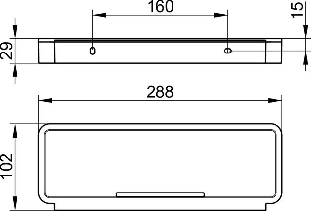 Keuco Duschkorb Plan komplett, verchromt/weiß 14958010051