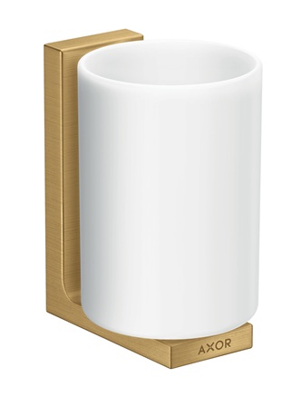 Hansgrohe Zahnputzbecher Axor Universal Rectangular brushed gold optik 42604250