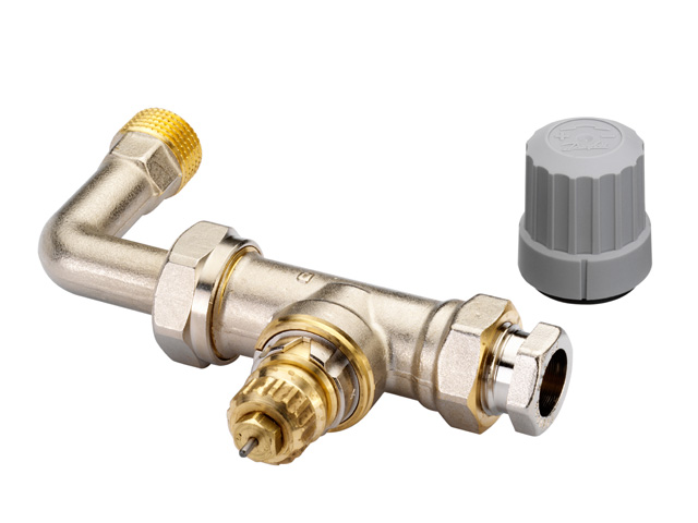 Danfoss Ventilgehäuse RA-KE, Durchgang mit Bogen, R 1/2 013G3362
