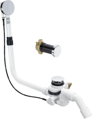 Viega Ab-und Überlauf Multiplex Trio F 6145.5 in 725mmxDN40/50 verchromt 675462
