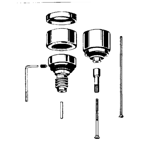Grohe Verlängerungs-set Automatic 2000 Griff ohne Spartaste 1/2" 27,5mm chrom 47172000