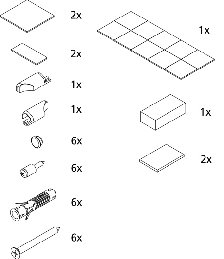 Kermi Set Montagekleinteile für Pendeltür (RA PTD) 2535240