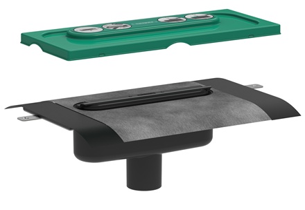 Hansgrohe uBox universal Grundkörper Duschrinnen Ablaufgehäuse für vertikale Installation 01002180