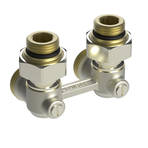Danfoss Hahnblock RLV-KB 1/2" Eck für 2-Rohr-Anlagen 003L0394