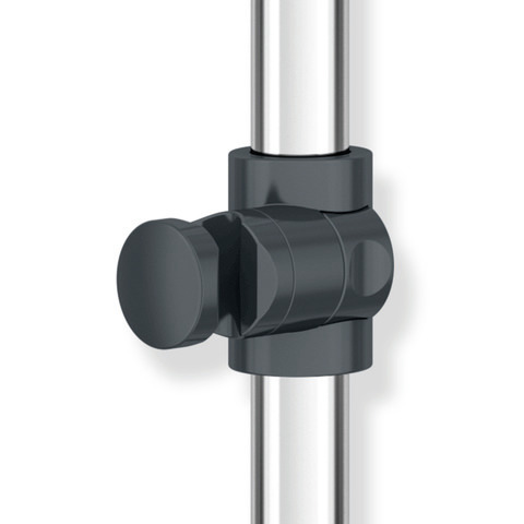 HEWI Brausehalter für Brausehalterstangen System 900 mit D: 32mm, mattem Polyamid signalweiß, anthrazitgrau und 90 (tiefschwarz), anthrazitgrau 66771 92