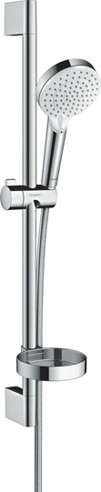 Hansgrohe Brauseset Crometta Vario/Unica mit Brausestange 650mm weiss/chrom mit Cassetta 26553400