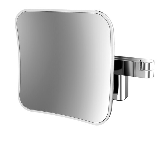 Emco LED-Kosmetikspiegel Evo 5-fach, 2-armig 209x209mm chrom, Direktanschluss, 2 Schalter, Farbwechsel, dimmbar 109506050