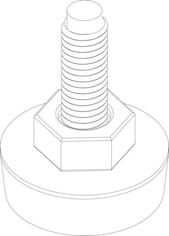 Bosch / Buderus Stellfuss M10x35 87485100850