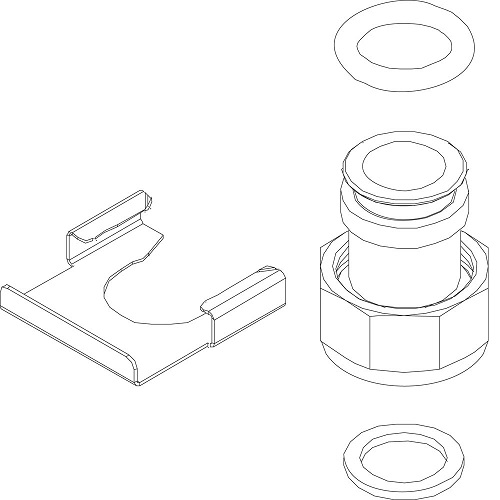 Bosch / Buderus Adapter für GBH172, für Rohre 87161064390