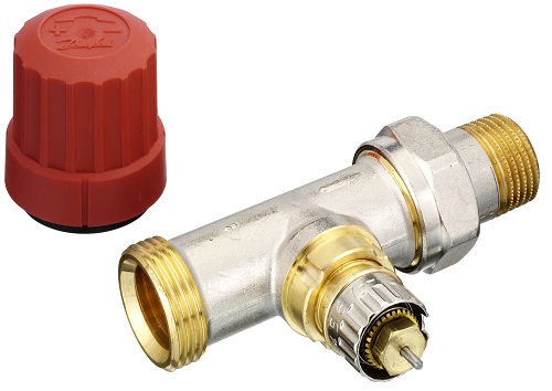 Danfoss Ventilgehäuse RA-N 15 G 3/4 AG, Durchgang, matt vernickelt 013G4202
