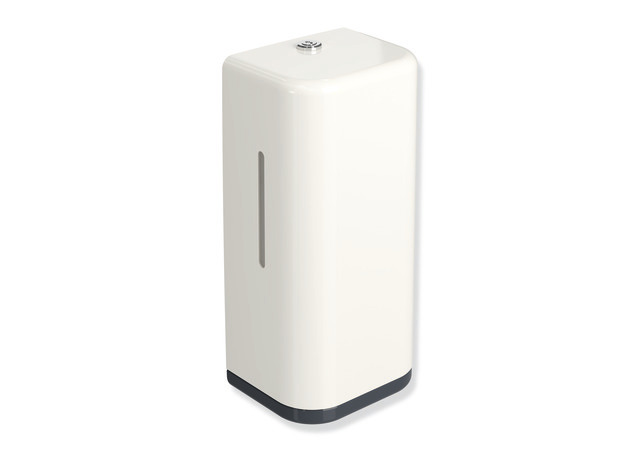 HEWI SENSORIC Elektronischer Seifenspender, Korpus reinweiß, Rahmenelement / Entnahmeöffnung matt, 500ml, anthrazitgrau 477.06B10299 92
