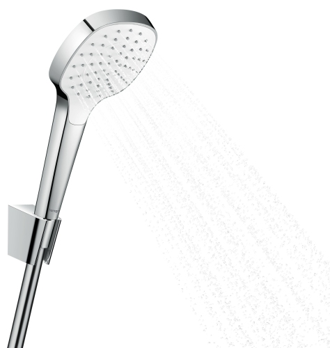 Hansgrohe Brausehalterset Croma Select E 1 jet/Porter weiss/chrom Brauseschlauch 1250mm 26424400