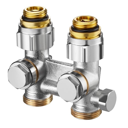 Oventrop Absperrverschraubung ZBU "Multiflex F", 1/2"AG x 3/4"AG, zur Entleerung 1015993