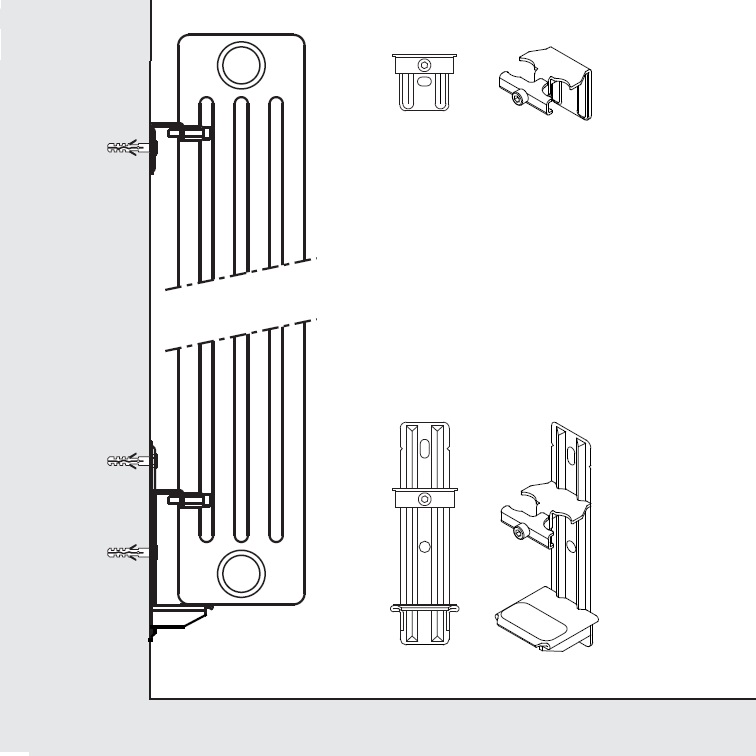 Arbonia Schnellmontage-Konsole 2-teilig ZB02380001